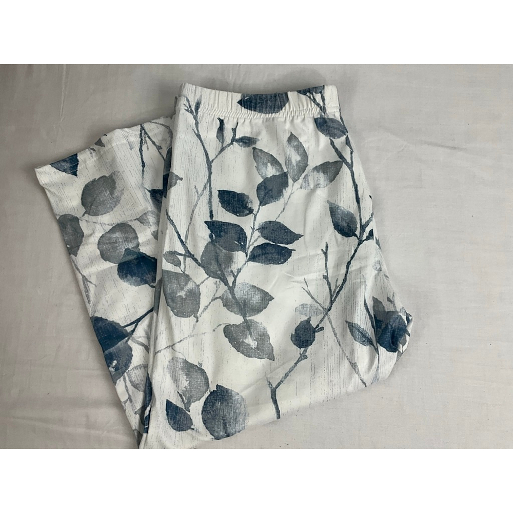 Women's Pajama Pants White/Blue Floral Print Size xl